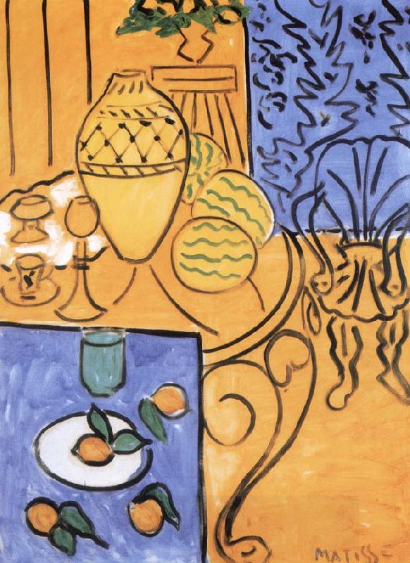 Henri Matisse Yellow and blue oil painting picture